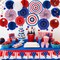 24PCS Patriotic Decorations 4th of July Decorations Set Red White Blue Hanging